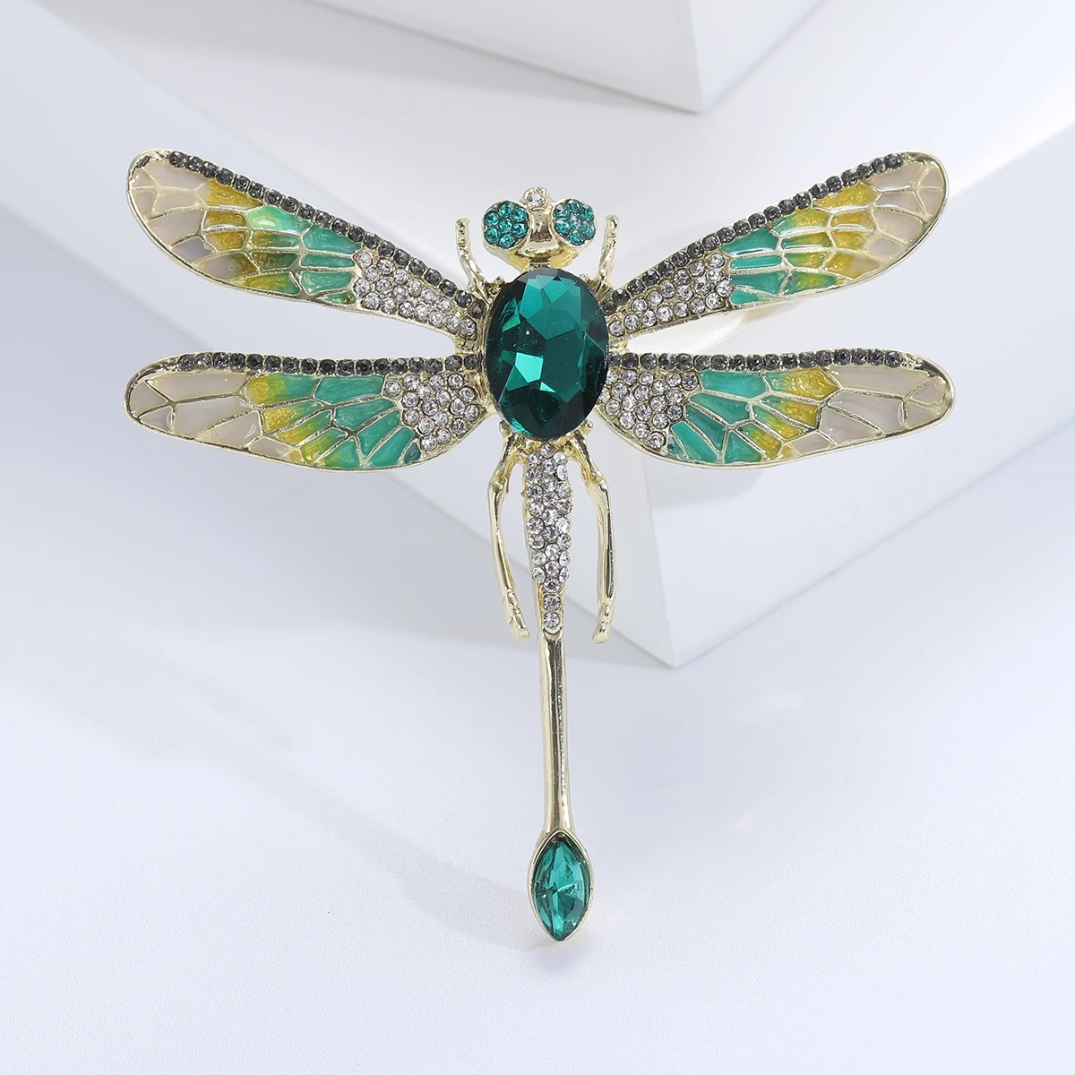 Beautiful Crystal Dragonfly Brooches for Women Unisex Insect Pins Multi-color Available Fashion Jewellery Accessories Gifts