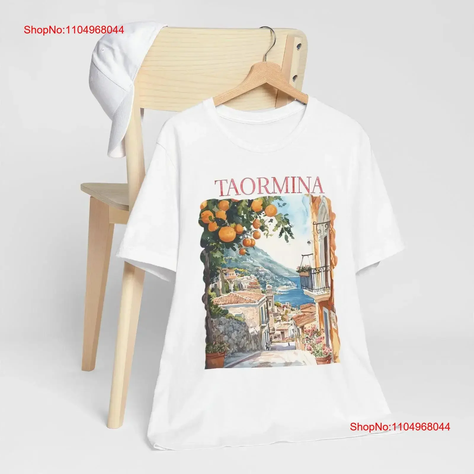 Taormina T Shirt Italy Sicily Vacation Summer vintage Washed Top For Everyday Wear Stretched Comfortable fashion Breathable