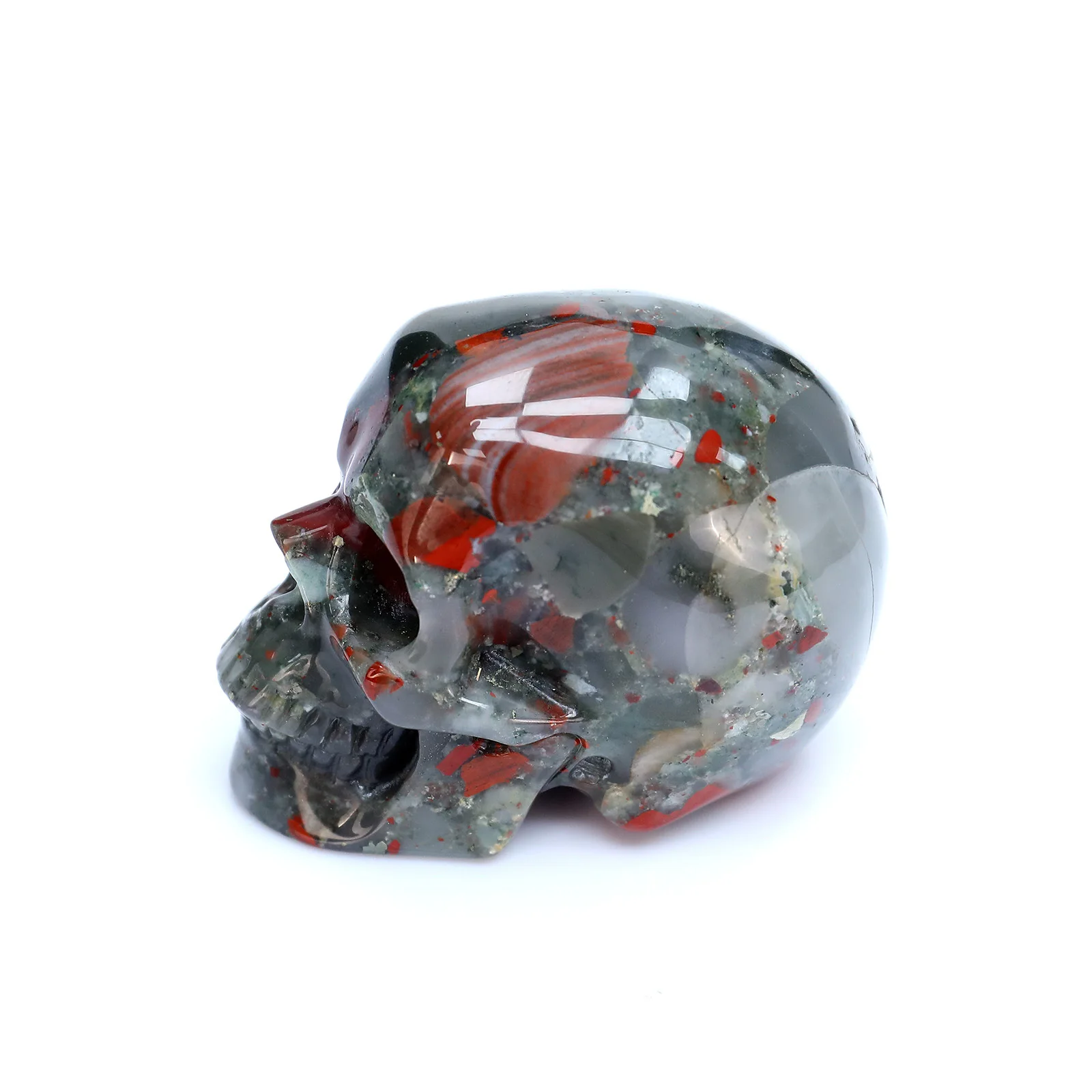 Natural African Bloodstone Crystal Skull for Collectors and Educational Purposes and for Home Display  Gifts Other Celebrations