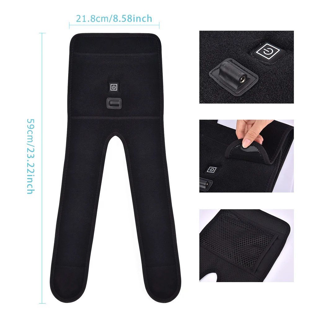 Electric Leg Heating Knee Pad Hot Compress Knee Pad 3 Heat Levels with Pocket for Knee Joint Old Cold Leg Knee Warmer