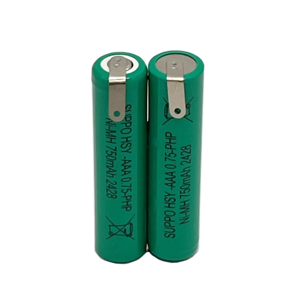 

HSY-AAA0.75-PHP HC3410 HC3426 HC5446 HC5447 HC5450 BT9290 QC5130 2.4V 750mAh AAA 2S NIMH Battery Pack for Philip Electric Shaver