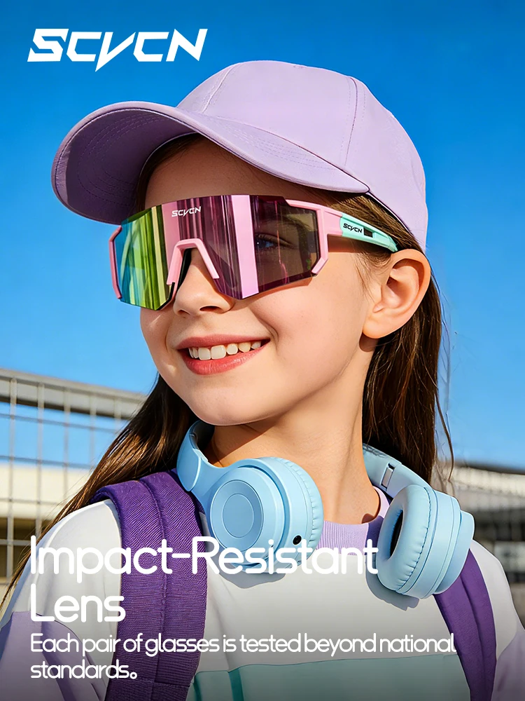 AliExpress SCVCN Outdoor Girls Sports Sunglasses Hiking Kids Cycling Glasses Photochromic UV400 Boys Baseball Eyewear Running Sunglasses