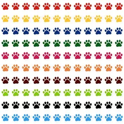 1200 Pieces Kids Paw Print Stickers Mini Dog Paw Stickers Small Pet Patrol Stickers Motivational Chart Stickers Classroom Teache