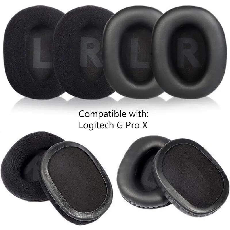 Replacement Earpads Cushion for Logitech G Pro, G Pro X, G433, G233 Headset Headphones Leather Sleeve Earphone Earmuff