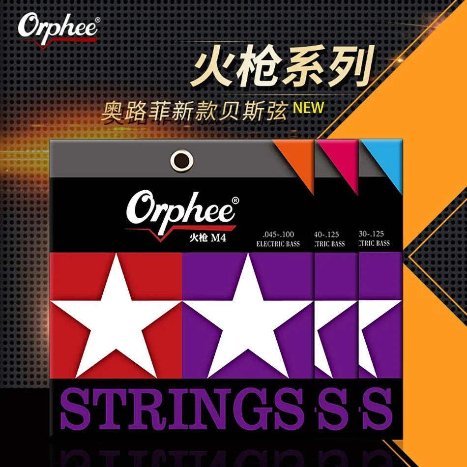 Orphee Nano Coating Electric Bass Strings for 4/5/6 Strings Bass Hexagonal Core 100% Nickel