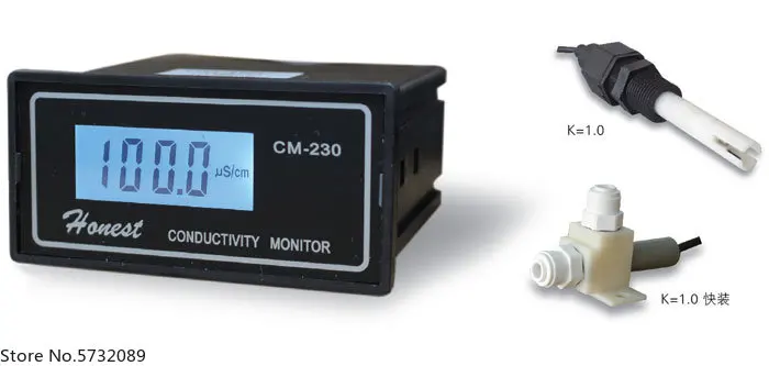 

230K industrial online conductivity meter for pure water detection with optional 4-20mA output