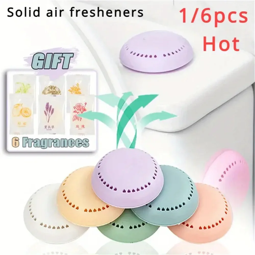 6pcs Long-Lasting Aromatherapy Air Fresheners Tablets with Bonus Scented Shell Aromatic Solid Deodorizing for Homes Car Bathroom