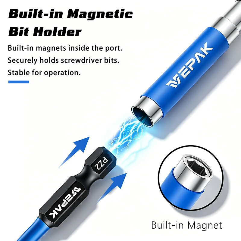 VEPAK Telescopic Magnetic Bit Holder 1/4
