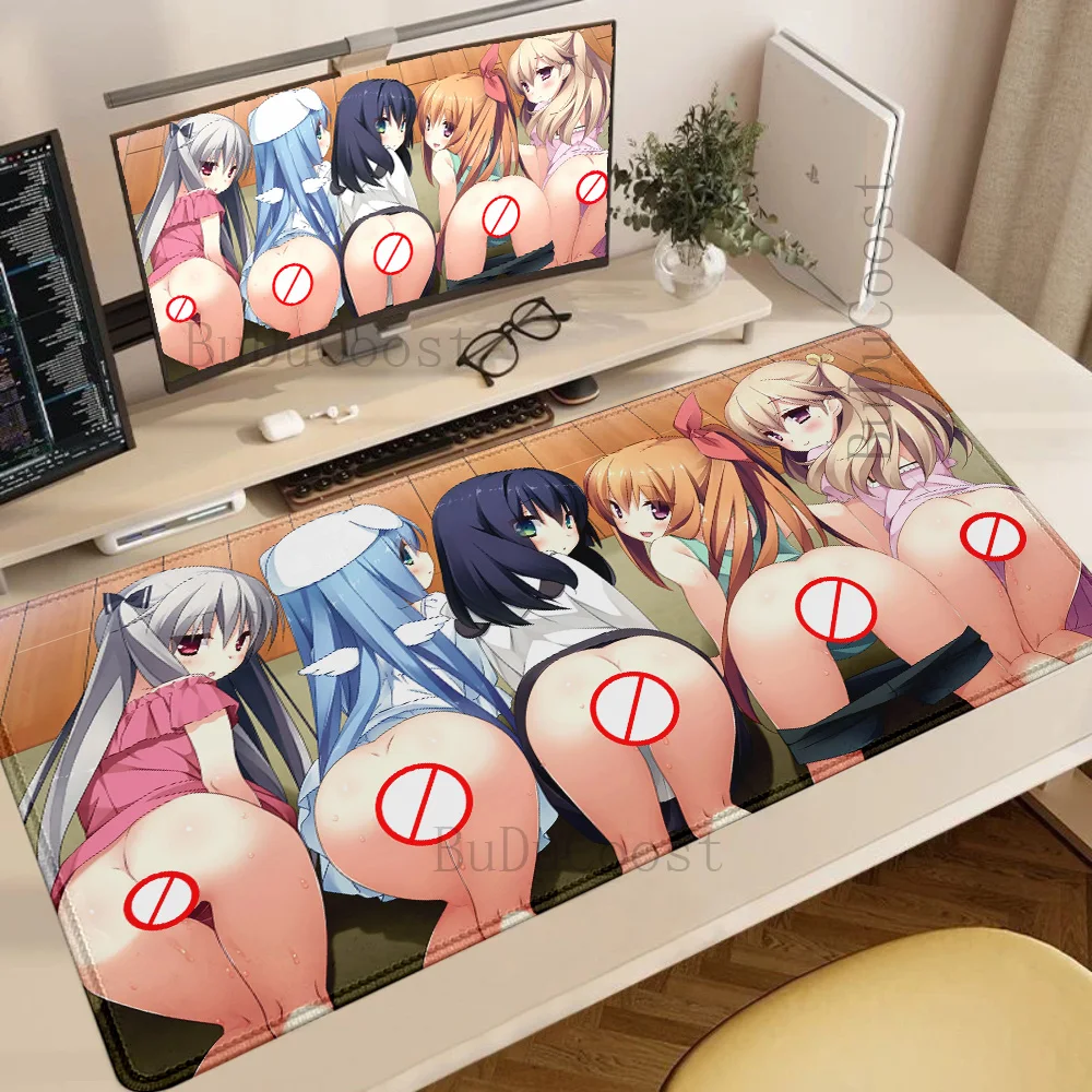 Girls Sexy Naked Mouse pad Anime Girl Mouse pad Hentai Non-Bending Keyboard Mat With Chest Pattern Yellow Computer Mat Mouse Pad