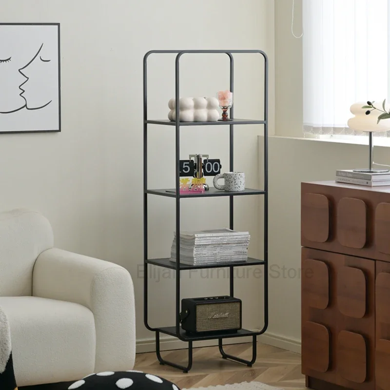 

Display Iron Bookcase Floor Shelf Small Bookcase Corner Stand Narrow Cabinet Corner Estante Para Livros Home Furniture WKBC