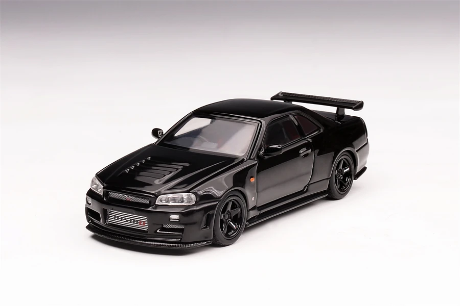 静的鋳造合金ディスプレイモデル,子供部屋装飾,1:64 GT-R r34 Z-TUNE,オープン,アダルトコレクション,ギフト