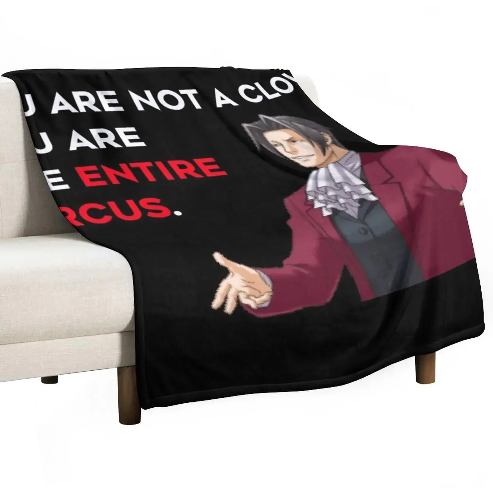 Miles Edgeworth Entire Circus Quote Throw Blanket Sleeping Bag Polar Tourist Blankets