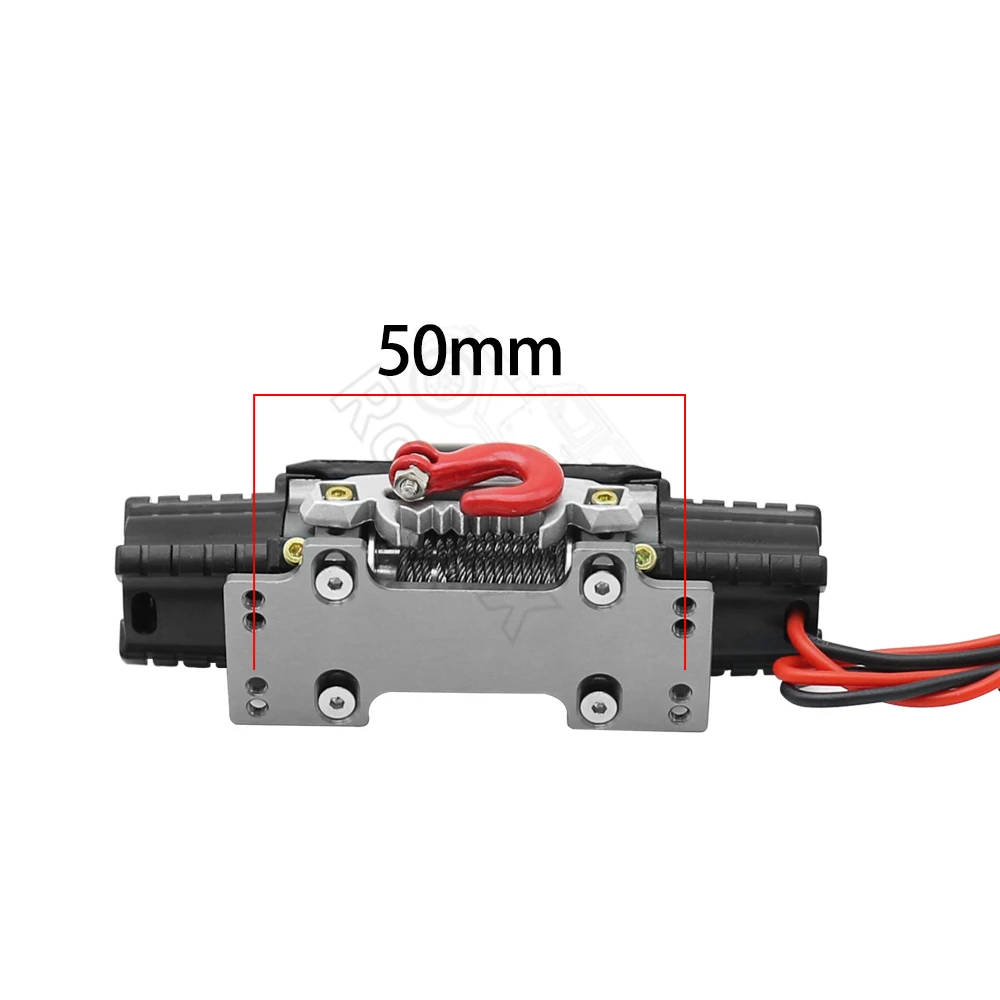 RC Metal Automatic Double Motor Simulated Winch For 1/10 RC Crawler Car Axial SCX10 TRX4 D110 Tamiya CC01 RGT86100V2