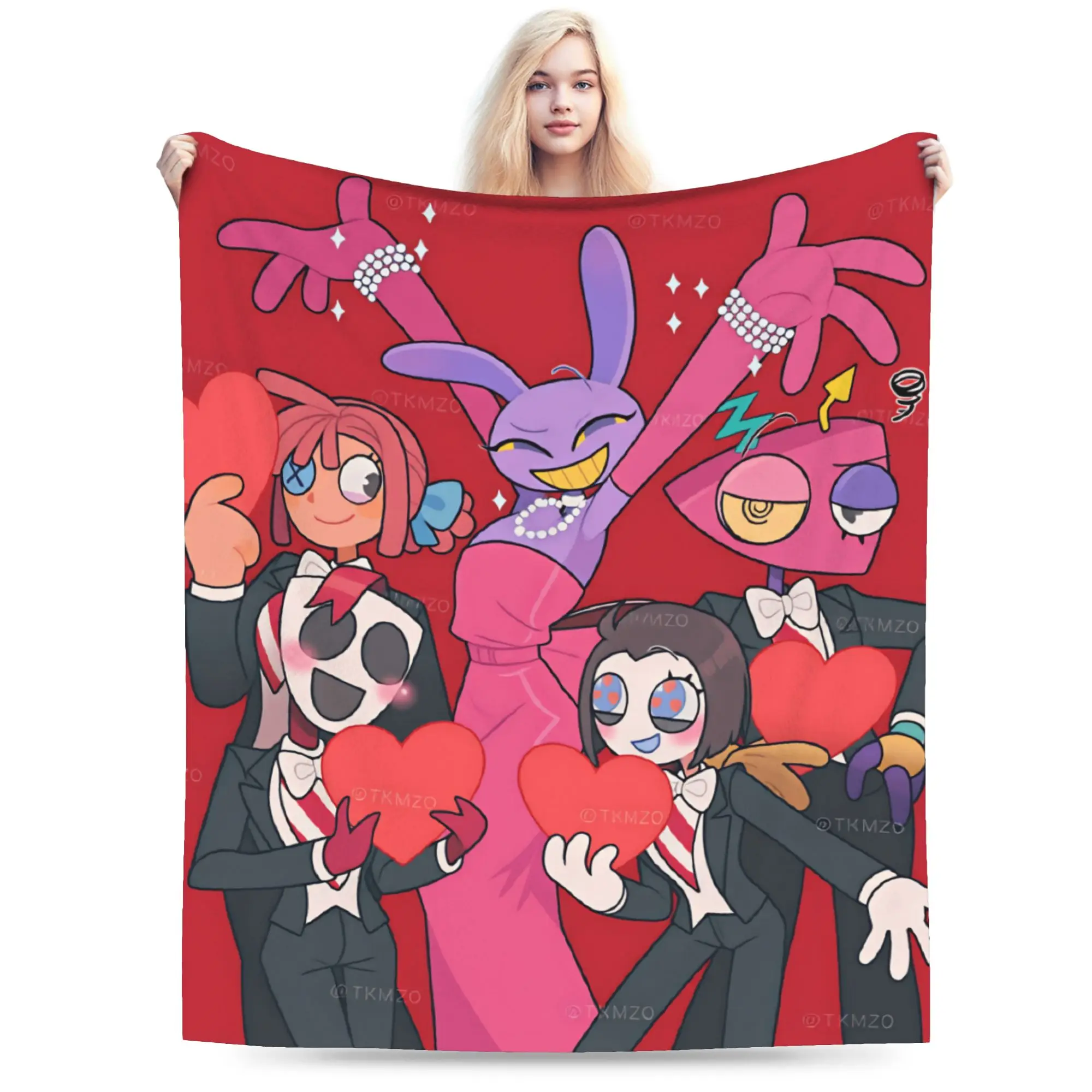 A-Amazing D-Digital C-Circus T-TADC Blankets Winter  Warm Throw Blanket For Girl Living Room Flannel Bedspread Bed Cover