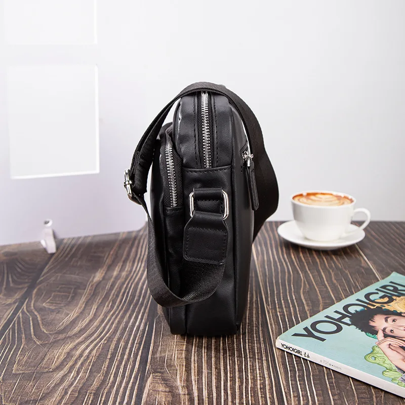 GOYN Men's Shoulder Bags Multi Pocket Crossbody Bags Phone Bag Leather Small Sling Bag for Outdoor Business Work Commuter