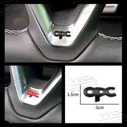 1Pcs Car Steering Wheel Interior OPC Line Logo Emblem Sticker For Opel Astra G H J K F Zafira Insignia Mokka Corsa D Accessories