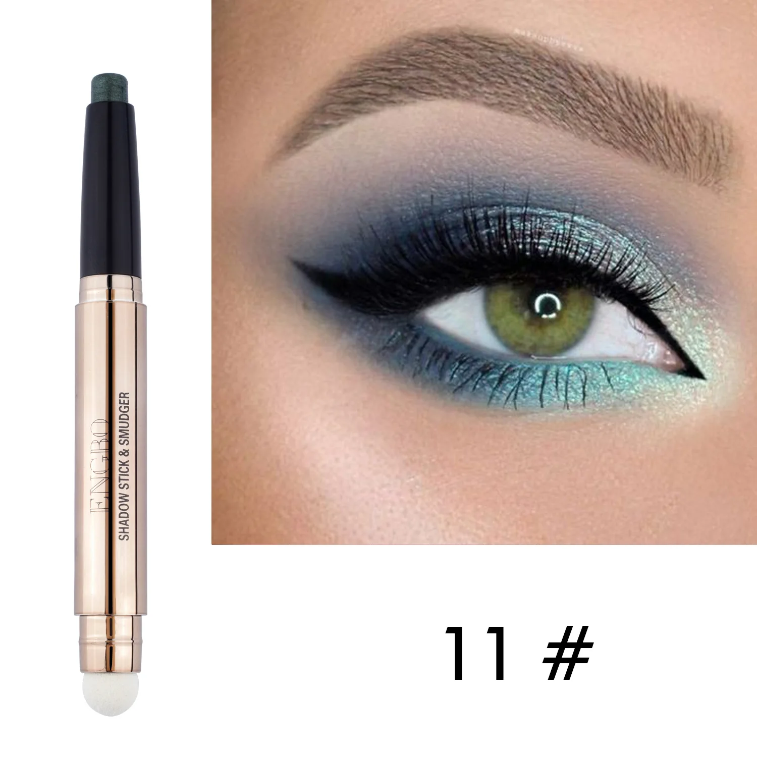 HHYTTBE Double Head Monochrome Eyeshadow Pen Glitter Eyeshadow Eyeliner Pen High Gloss Fadeless Sexy Female Eye Makeup Cosmetics