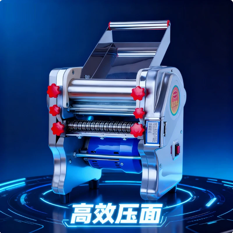 

Широкая электрическая машина для раскатки теста для домашнего коммерческого использования, машина для изготовления лапши из нержавеющей стали, роликовый пресс для теста