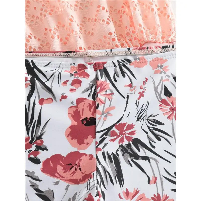 Hot Kf-Two Piece Tankini Swimsuit For Women Tummy Control Bathing Suit With Boy Shorts Blouson Swimwear