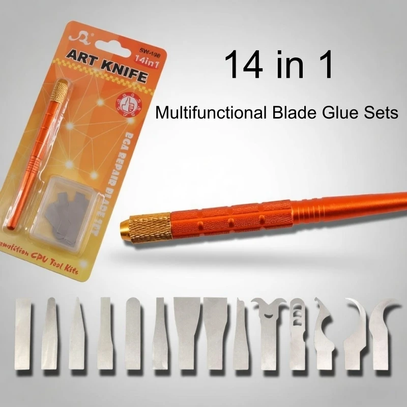 14-in-1 Electronics Repair Tool Kit  Precision Blade, Glue Remover IC Chip Pry Tools for Smartphone Laptop Computer Disassembly