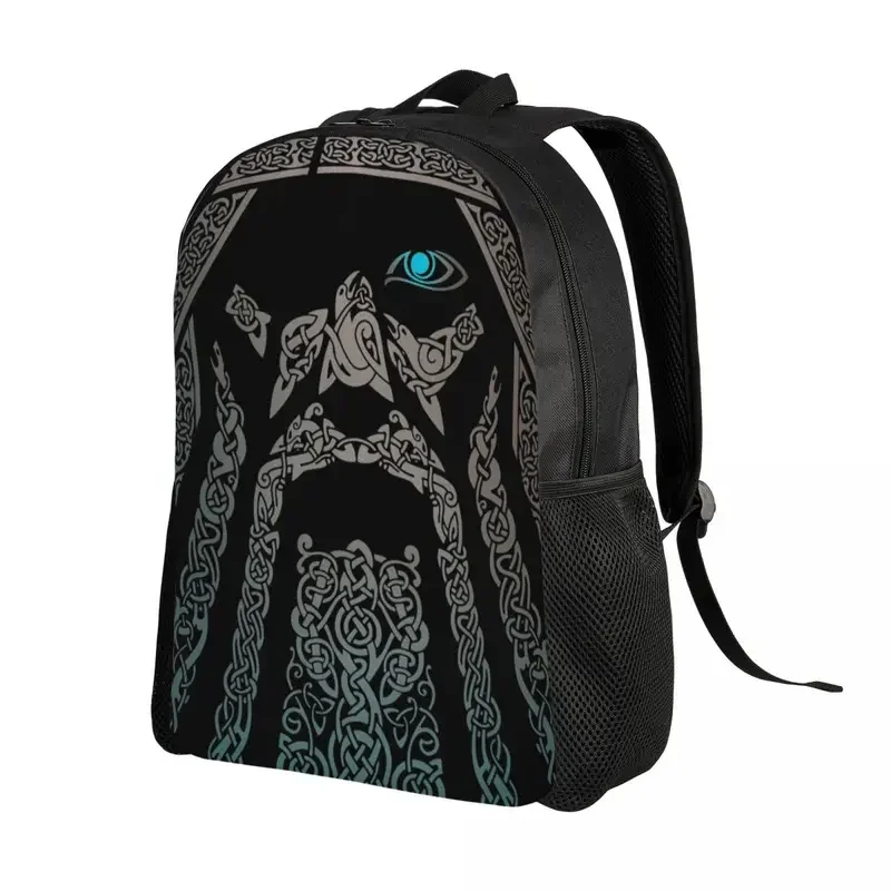 Odin Viking Valhalla Son Of Odin mochilas para hombres y mujeres, bolsa de libros para estudiantes universitarios, se adapta a computadora portátil de 15 pulgadas, bolsas de Dios Nórdico