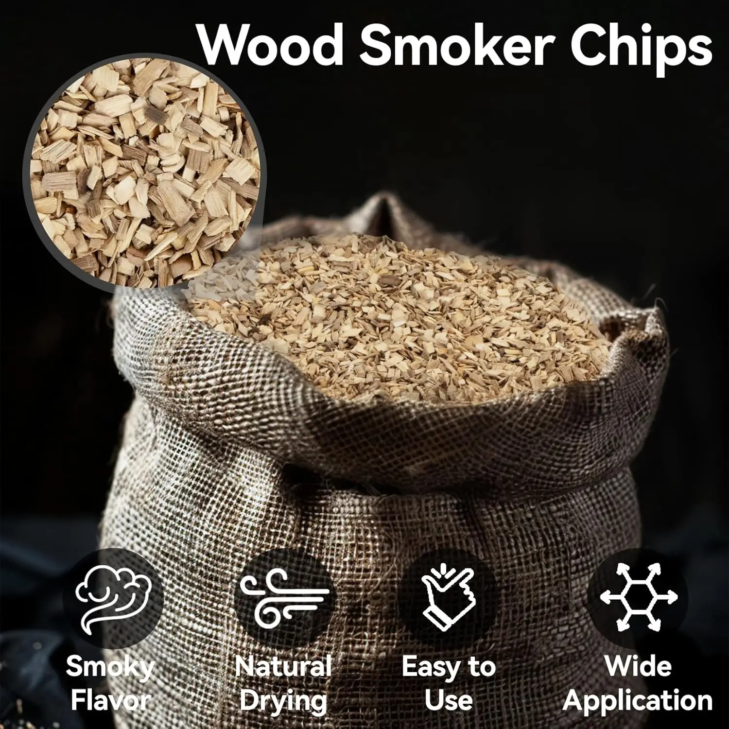 

250-500g Natural Wood Chips Whiskey Wooden Smoked Wood Hood Smoker For Drinks Kitchen Bar Accessories Tools BBQ Chips 10 Flavors