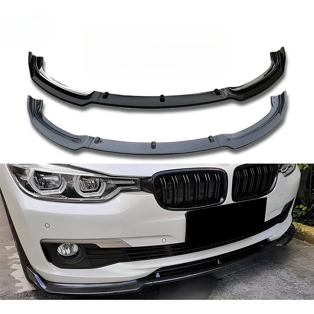 

For BMW 3 Series F30 2016-2019 3 Piece Front Lip Splitter Chin Spoiler ABS Car Styling Sport Durable Upgrade Body Kit Top Seller