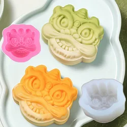 Chinese New Year Dragon Lion Mold Silicone Mold Fondant Mold Cake Baking Tool Kitchen Candle Soap Mold DIY Gift Party Decoration