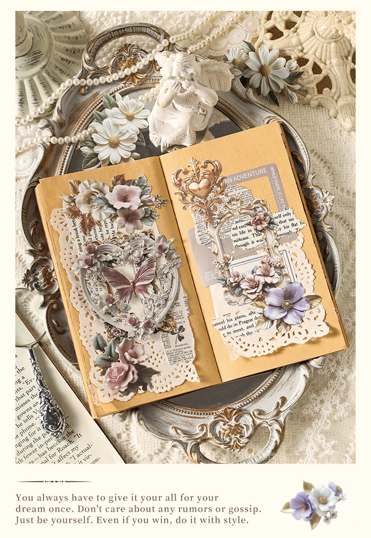 Journal GO Scrapbooking DIY 3D-Aufkleber, Blumenalbum, Journaling-Zubehör, Hobby-Album, Karte, DIY, florale Aufkleber, 10 Stück – Detail 12