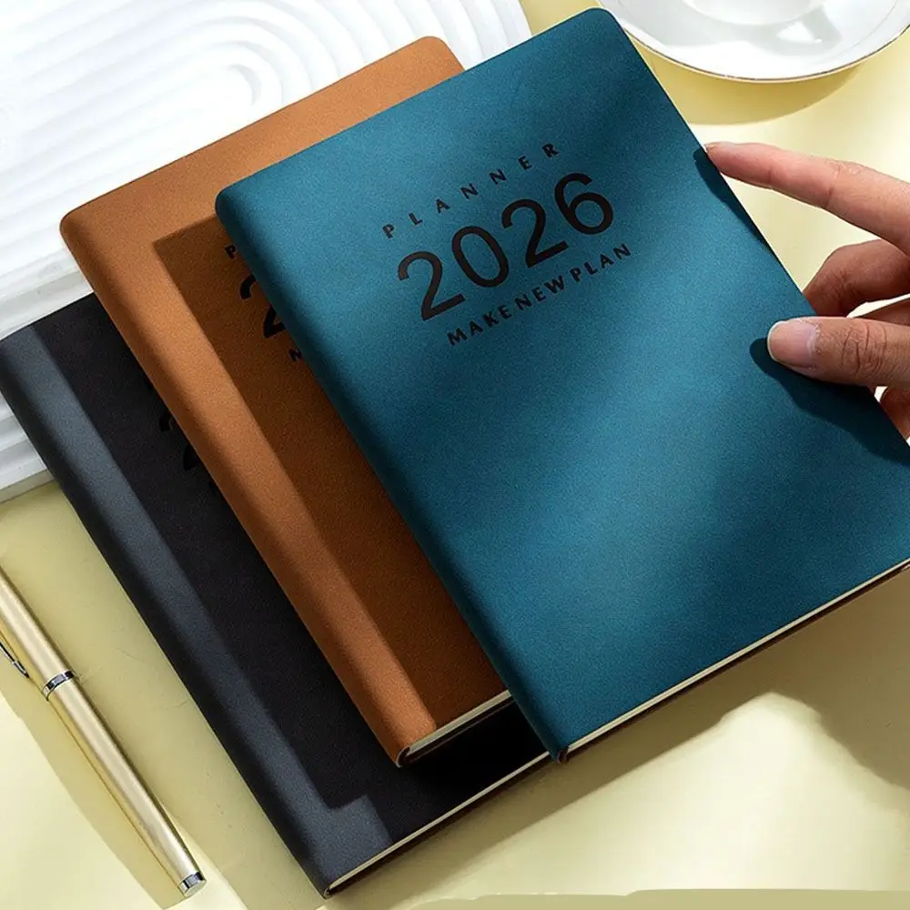 

Wear-resistant 2026 Schedule Planner Thick Paper 365 Days Bookmark A5 Daily Planner Notebook Efficient Time Organizer