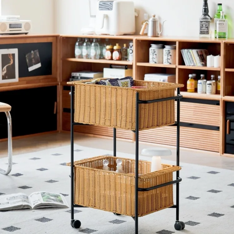 

HYS living room high-value storage rack snack trolley removable bookshelf toilet bathroom floor storage rack