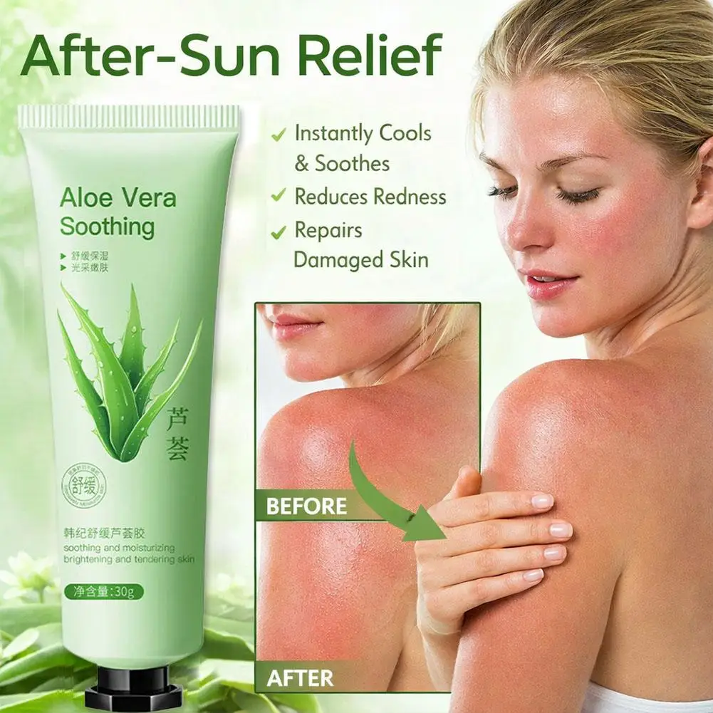 Moisturizing Aloe Vera Gel Hydrates While Ideal For Sunburn Recovery And Blemish-Prone Skin Skincare