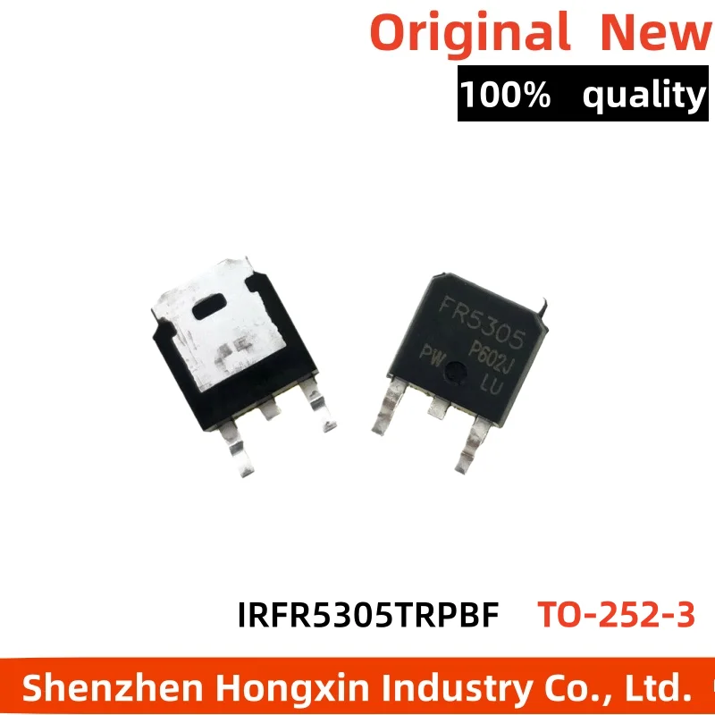 10 pieces surface mount field-effect transistor IRFR5305TRPBF FR5305 IRFR5305 TO-252-3 P-channel -55V/-31A surface mount MOSFE