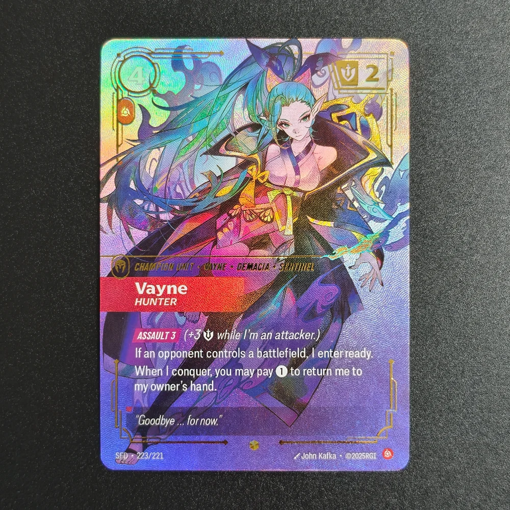Proxy Riftbound League of Legends Spiritforged SFD Vayne Ahri Irelia Bard Teemo Yone Yasuo Überschüssige Sammlung TCG Spielkarten