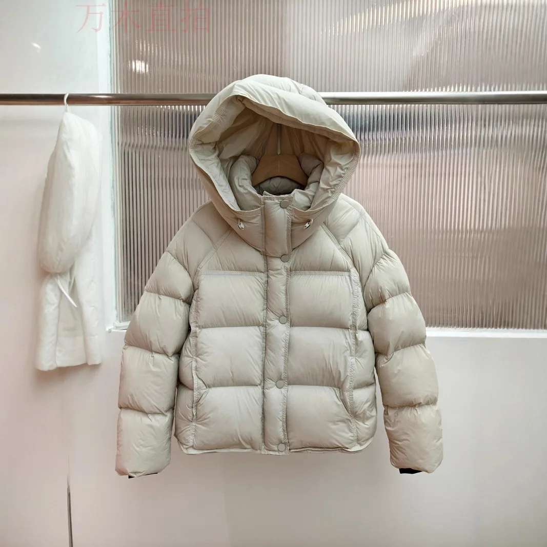 

Puff Down Jacket Women's 2025 Winter New Short Style Hooded Loose Fitting Bread Jacket Thickened 90 White Duck Down Jacket