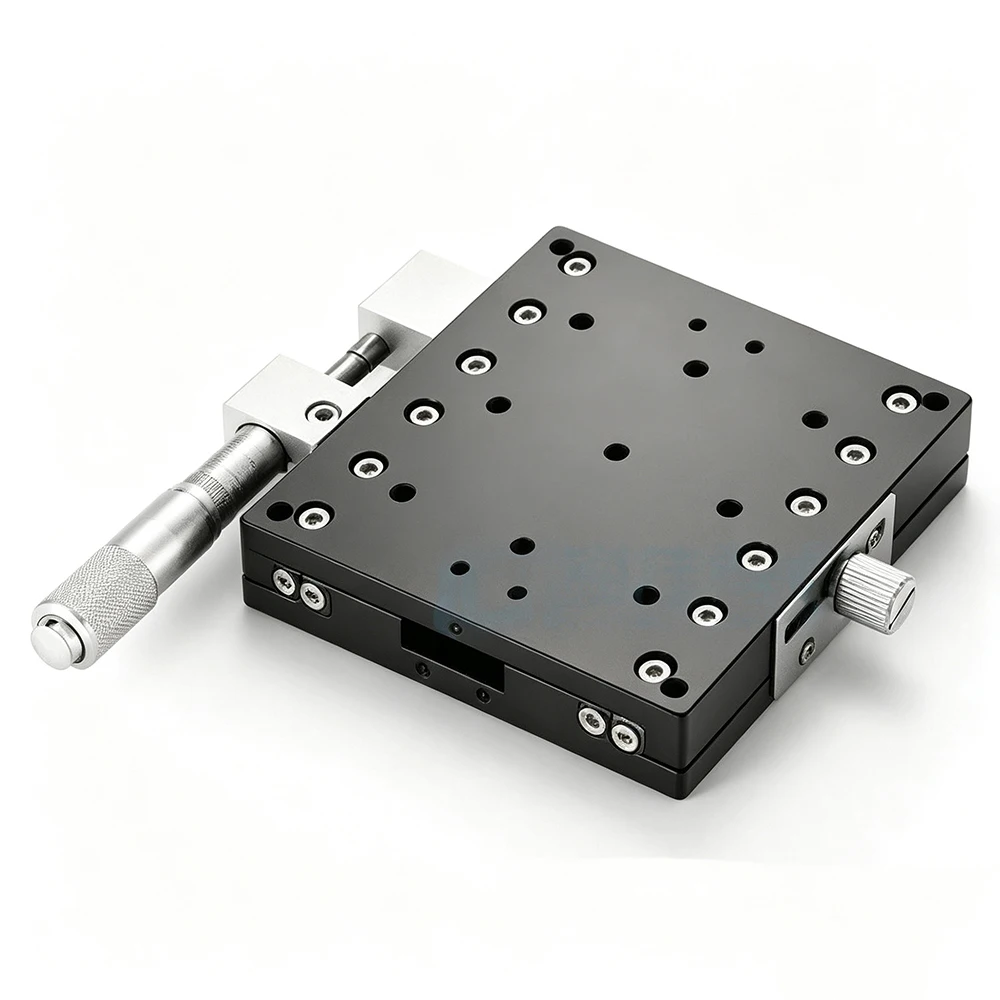 X Axis 90mm LX90-C LX90-L LX90-R Cross Guide Sliding Table Rotating Micrometer Slide Table Manual Displacement Slide Table LX90
