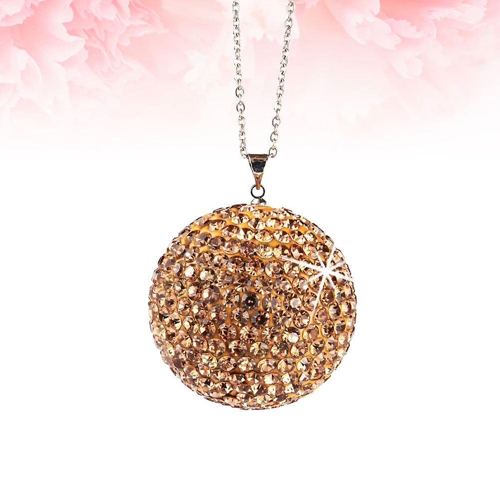 

Luxury Car Rearview Mirror Hanging Auto Accessories Rhinestone Ball Shaped Pendant Car Interior Decoration Premium Material