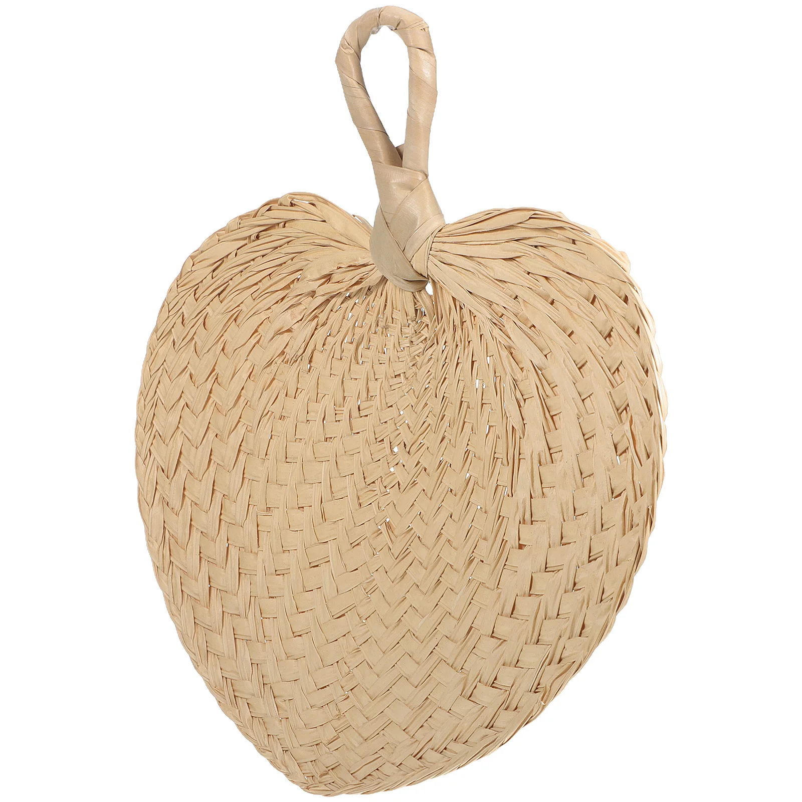

Straw Fan Handmade Summer Cool Cattail Leaf Design Lightweight Wall Mountable For Home Outdoor Walk Use Fan