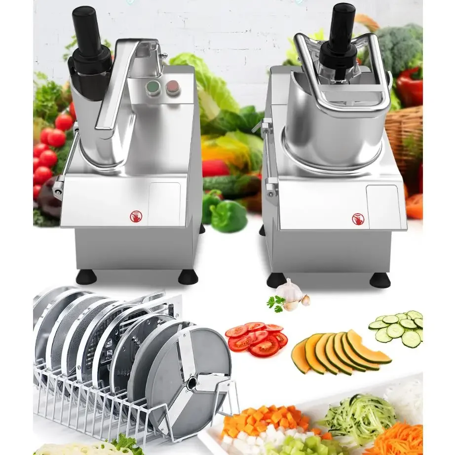 Cortadores vegetais da cenoura comercial, máquinas cortadas Shredded, vegetais e frutos cortados, 110V, 220V, cantinas, hotéis e cozinhas
