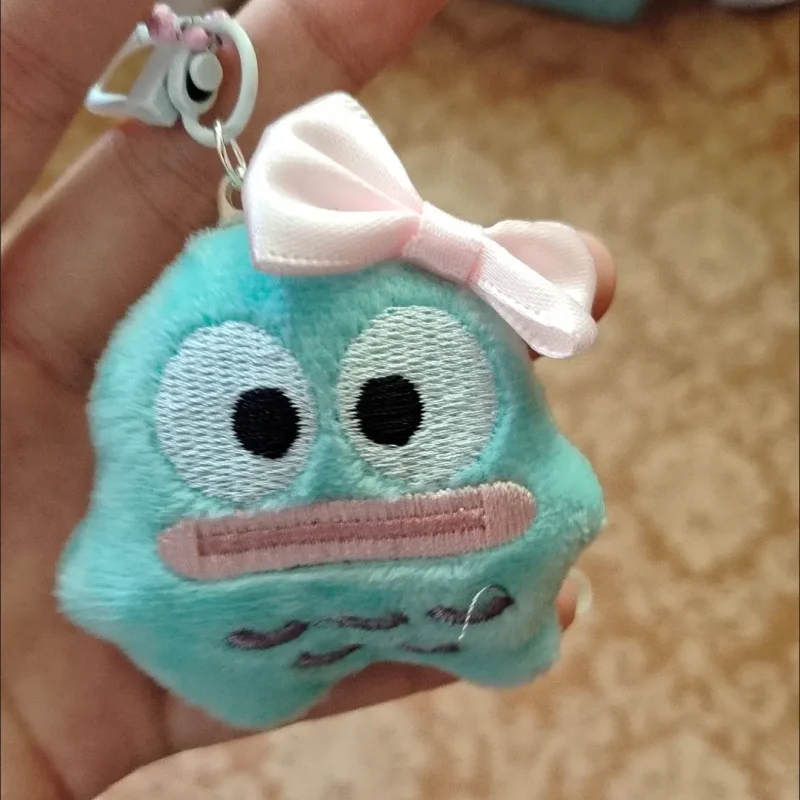 Kawaii Sanrio Hangydon 봉제 인형 귀여운 가방 펜던트 애니메이션 만화 귀여운 아름다움 플러시 키 체인 액세서리 여자 친구 선물