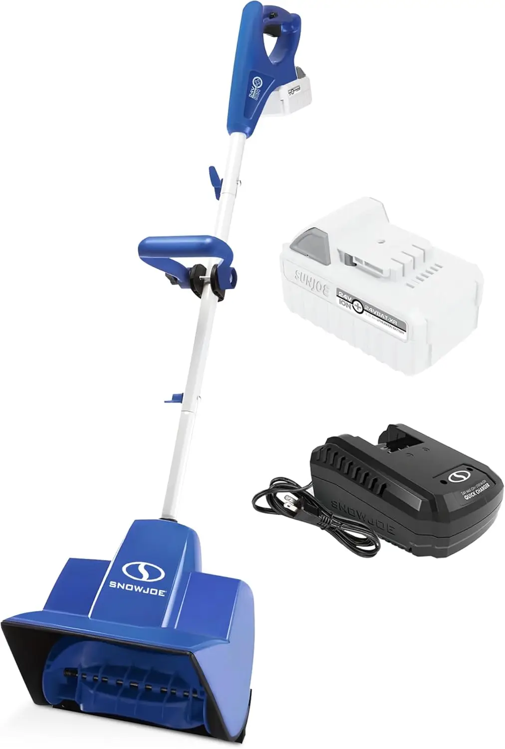 

24V Cordless Electric Snow Shovel Kit with 5Ah Battery, 11" Clearing Width, 400W Motor - Lightweight for Deck, Patio, Driveway