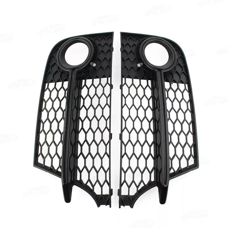 1Pair Front Bumper Honeycomb Mesh For Audi TT MK2 S-LINE 8J0807681K 8J0807682K Replacement Parts Car Fog Light Grille Cover