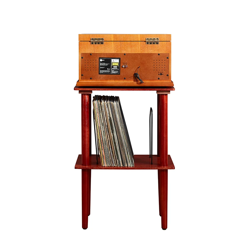 

American retro multi-function vinyl record player CD player radio living room bluetooth speaker