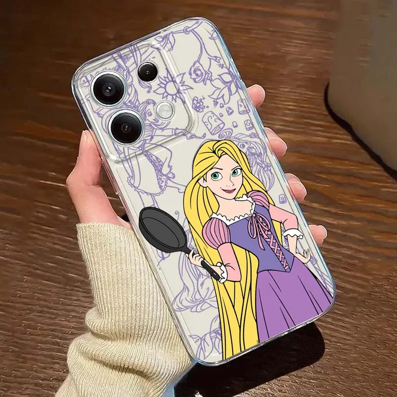 

Disney Anime Rapunzel Phone Case For Xiaomi Redmi 10 11 K30 K40 K50 K60 K70 Pro Prime Plus Ultra Zoom 5G TPU Transparent