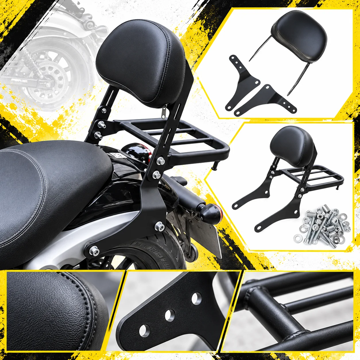 Modified Dedicated Adjustable Height Rear Backrest For Keeway V302C V Cruise125 BD300 Bike