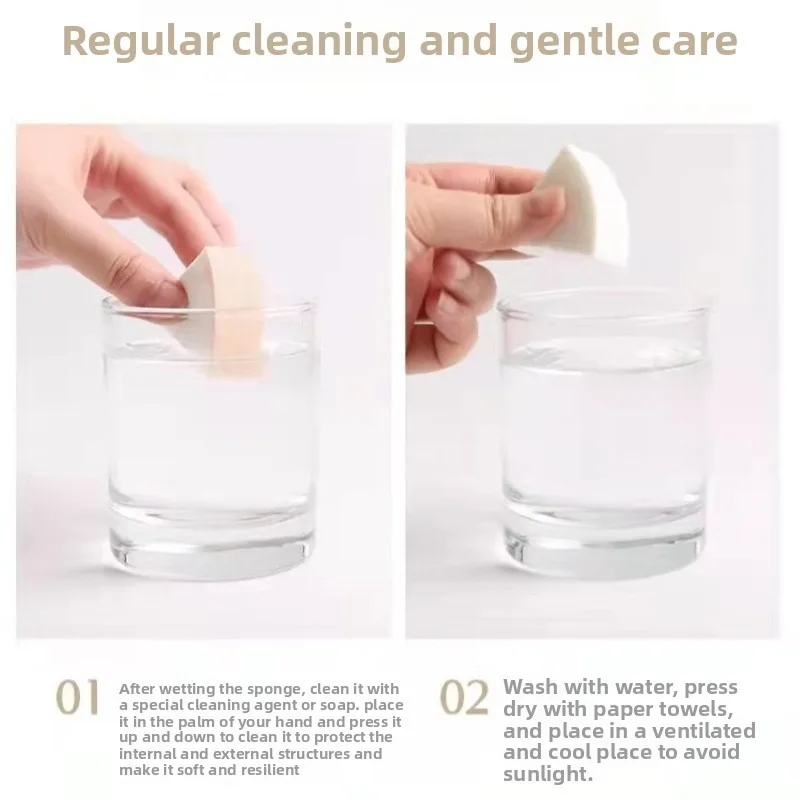 TriangularMakeupSpongeDry&Wet Dual-UseFoundationBlenderNon-AbsorbentSavesFoundationMinimalExpansionDurableHalloweChristmasMakeup