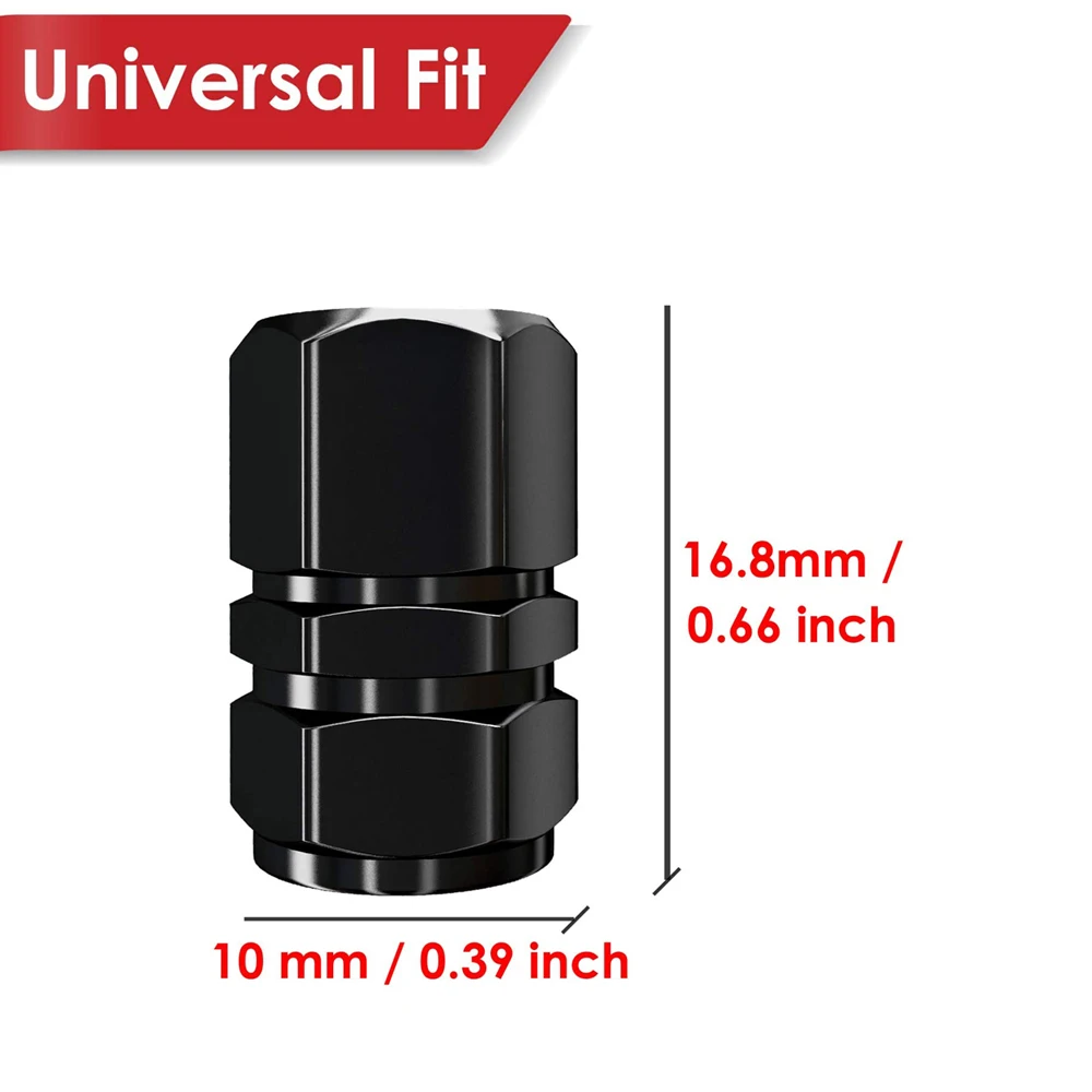

AUTCOAT 4Pcs Aluminum Car Wheel Tire Valve Caps Tyre Rim Stem Covers Airdust Waterproof For Automobiles Motorcycles Trucks Bikes