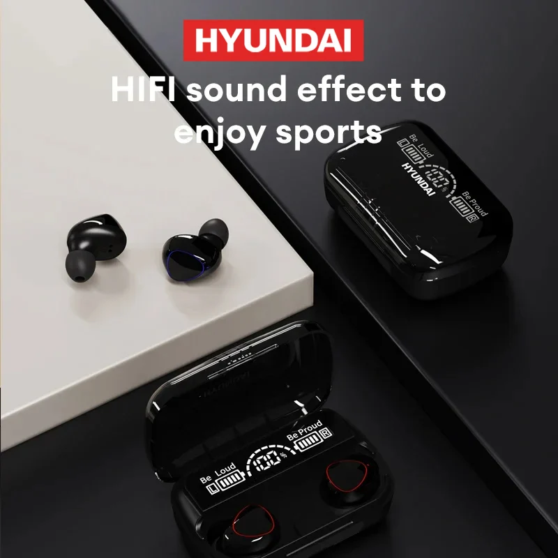 Original HYUNDAI HY-T18 True Wireless Headphones Over-Ear Bluetooth Headset Long Endurance Gaming Sports Portable Earbuds New