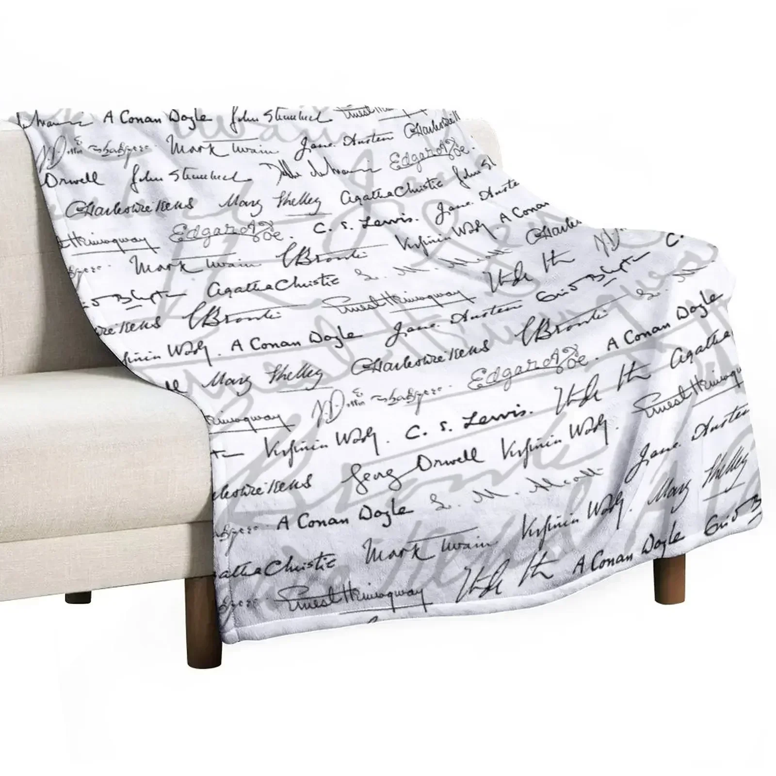 

New Literary Giants Pattern II Throw Blanket blankets and throws Bed Sofas Blankets