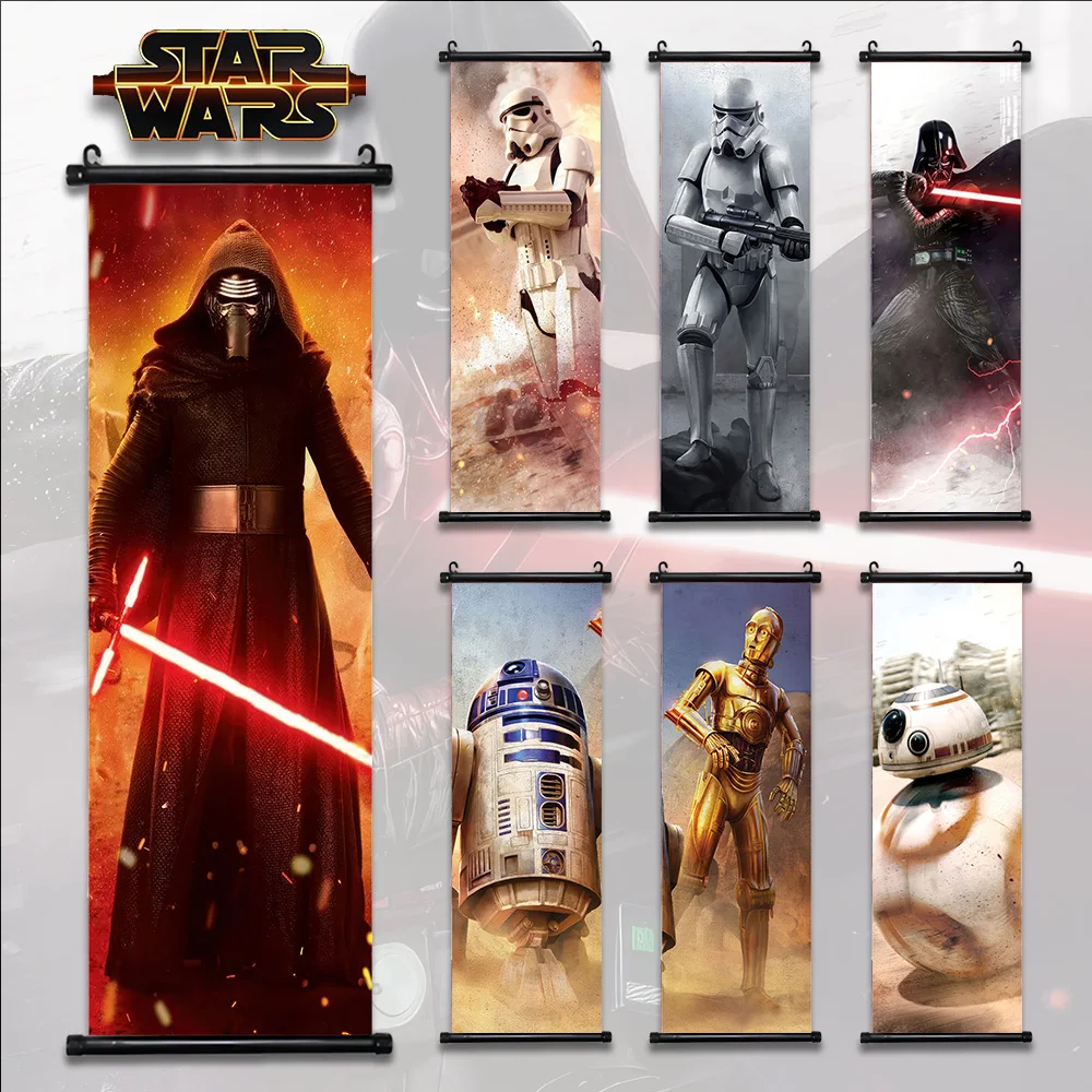 

Disney Star Wars Poster Darth Vader Movie Wall Artwork Skywalker Canvas Painting Print Hanging Scroll Home Decor Wallpaper